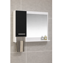 Ver imagem 4 de Kit Gabinete 100% Mdf Cuba e Espelheira 60cm para Banheiro:branco/preto