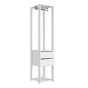 Ver imagem 1 de Guarda Roupa Closet Simples 2 Gavetas Cabideiro 40cm Branco Cl060