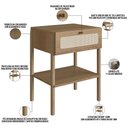 Ver imagem 6 de Cabeceira Solteiro 90cm e 1 Mesa Lateral 1 Gaveta Madeira Moss A03 Hanover Roble - Lyam Decor