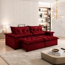 Ver imagem 1 de Sofá Ventura Retrátil e Reclinável 280cm - Vermelho