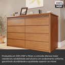 Ver imagem 6 de Cômoda 8 Gavetas 100% MDF Pacioli Marrom/Rubi
