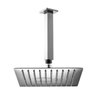 Ducha Chuveiro Banho de Teto Quadrado 25 x 25 Slim Ultrafino Aço Inox Articulada Com braço Luxsanit - 1