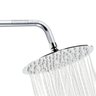 Ducha Chuveiro Banho Parede Redonda 20 x 20 Slim Ultrafino Aço Inox Articulada Braço 14 cm Luxsanit - 4