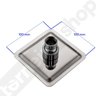Ducha Chuveiro Banho de Teto Quadrado 10 x 10 Slim Ultrafino Aço Inox Articulada Com braço Luxsanit - 3