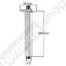Ducha Chuveiro Banho de Teto Quadrado 15 x 15 Slim Ultrafino Aço Inox Articulada Com braço Luxsanit - 3