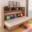Ver imagem 1 de Cama Articulada Horizontal Solteiro com Nichos Cm8020 Amêndoa Tecnomobili