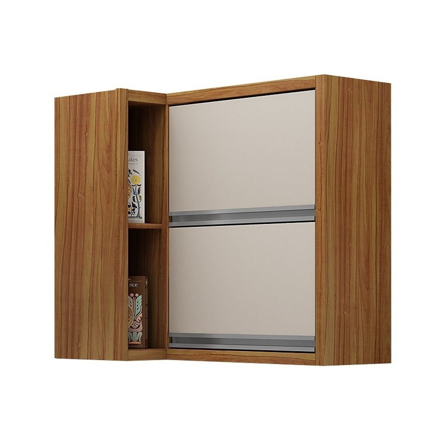 Armário Aéreo para Cozinha Canto 1 Porta Jade  Móveis - 3