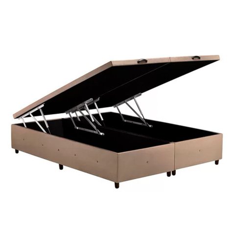 Base para Cama Box Casal Queen com Baú S. Design para Colchão de 158 Cm - 1600
