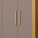 Ver imagem 5 de Guarda Roupa Solteiro 154cm com 4 Portas Brasid Mel/cacao C01 - Mpozenato