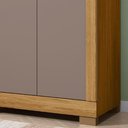 Ver imagem 6 de Guarda Roupa Solteiro 154cm com 4 Portas Brasid Mel/cacao C01 - Mpozenato