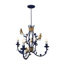 Ver imagem 4 de Pendente Rústico Azul Mediterrâneo Farm House Rustico com Pássaros de Porcelana