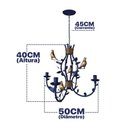 Ver imagem 6 de Pendente Rústico Azul Mediterrâneo Farm House Rustico com Pássaros de Porcelana