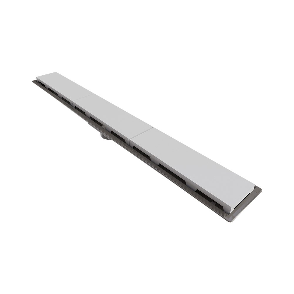 Ralo Linear Novii Sifonado 8895 75cm Saída Central com Tampa Branca Branca 8895 - 1