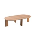 Ver imagem 4 de Mesa de Centro Orgânica 120cm Chanfrada Pé Madeira Móvel na Caixa