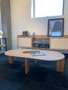 Ver imagem 6 de Mesa de Centro Orgânica 120cm Chanfrada Pé Madeira Móvel na Caixa