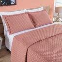 Ver imagem 2 de Kit Cobre Leito Espanha Casal Queen 03 Peças Micropercal 200 Fios Matelado White Line - Rosê