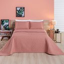 Ver imagem 3 de Kit Cobre Leito Espanha Casal Queen 03 Peças Micropercal 200 Fios Matelado White Line - Rosê