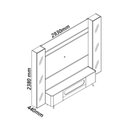 Ver imagem 3 de Rack com Painel para Tv 84 Polegadas 238cmx293cm com Led Espelhos 100% Mdf Luminare/nobre