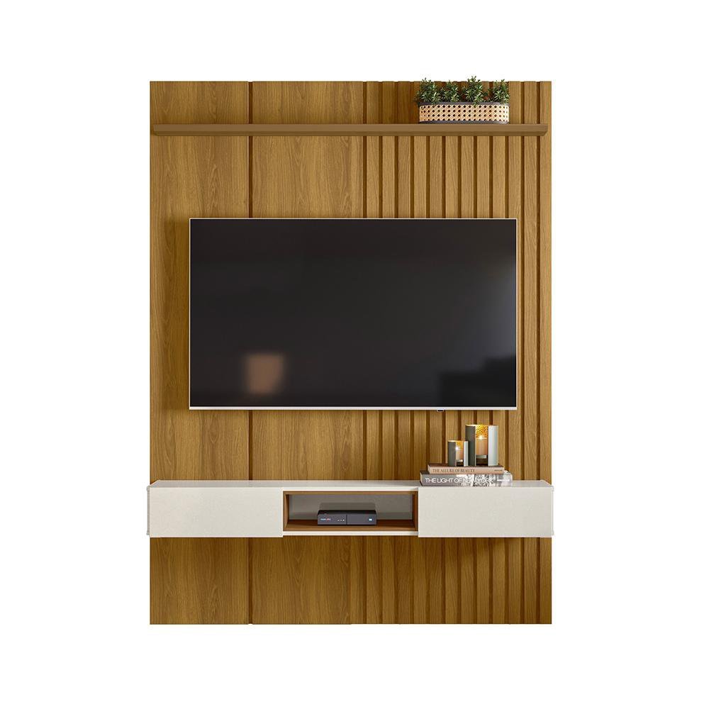 Painel Bless 1.6 Ripado Com Prateleira 25mm Para Tv Até 65 Polegadas ...