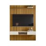 Painel Bless 1.6 Ripado Com Prateleira 25mm Para Tv Até 65 Polegadas Lukaliam Móveis - Freijó/Off - 5