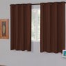 Cortina Blackout 2,20x 1,30 Franzida Padrao para Sala Ilhos Corta Luz Cor Tabaco - 1