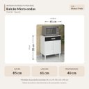 Ver imagem 3 de Balcão Micro-Ondas 2 Portas e 1 Gaveta Branco Preto Formimóveis