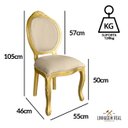 Ver imagem 2 de 8 Cadeira Medalhao Madeira Maciça Design Ingles Luxo Poltrona Entalhada Renascentista Natural Ingles