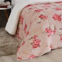 Ver imagem 2 de Edredom Coberdrom Sonobom Solteiro Sherpa e Manta - Floral Laranja Top Chick