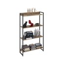 Ver imagem 3 de Kit 3 Estantes Multiuso Escritório Industrial 4 Prateleiras Areta 145x80cm C01 Carvalho - Lyam