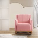 Ver imagem 1 de Poltrona de Balanço e Amamentação Mel/Rosa