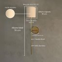 Ver imagem 2 de Kit 2 Arandelas Luminária de Parede Clássica Interna Dourado e Cúpula Bege Ref 83