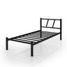 Cama Solteiro Em Aço Super Resistênte:Preto - 1