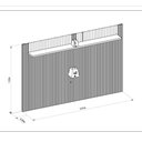 Ver imagem 3 de Painel Ripado Genova 2.0 para Tv 75 Polegadas Linea Brasil