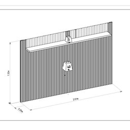 Painel Ripado Genova 2.0 para Tv 75 Polegadas Linea Brasil - 3