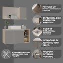 Ver imagem 5 de Conjunto Gabinete Banheiro Virtus 80cm - Gabinete + Cuba + Espelheira Madeirado Cinza