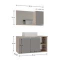 Ver imagem 6 de Conjunto Gabinete Banheiro Virtus 80cm - Gabinete + Cuba + Espelheira Madeirado Cinza