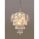 Ver imagem 3 de Lustre Cristal K9 Dourado / Imperial C/ Lâmpadas - 3 Tonalidades