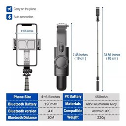 Gimbal Estabilizador P/ Celular Vídeos e Fotos sem Tremor - 3