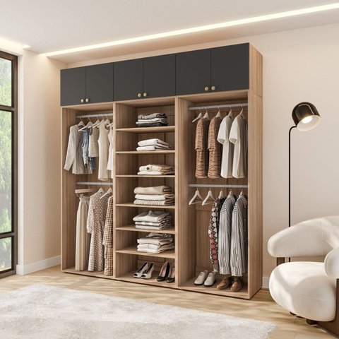 Closet com Maleiro Fechado 220 cm Frame Yescasa