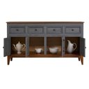 Ver imagem 2 de Buffet Antoine 4 Portas e 4 Gavetas Cor Cinza com Amendoa 149 Cm - 60739