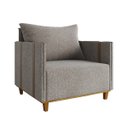 Ver imagem 2 de Poltrona Decorativa Lauren Linho. Kaki/durango - Casa Giulia