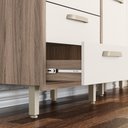 Ver imagem 5 de Kit Cozinha Leona 7 Portas Carvalho Nature/Off White Cristal - Nicioli