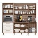 Ver imagem 4 de Kit Cozinha Leona 7 Portas Carvalho Nature/Off White Cristal - Nicioli