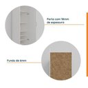 Ver imagem 7 de Guarda Roupa Planejado 1 Porta 6 Prateleiras Hera CabeCasa MadeiraOriginals Branco/Algodão