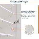 Ver imagem 5 de Guarda Roupa Planejado 1 Porta 6 Prateleiras Hera CabeCasa MadeiraOriginals Branco/Algodão
