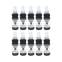 Ver imagem 1 de Kit com 10 Tintas Black Corante 664 673 Compatível para Epson L355 L365 L375 L380 L396 L495 L550 L57