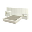 Ver imagem 2 de Kit Quarto Cama + 2 Mesa de Cabeceira + Cabeceira 3,0m Mdf Cor:off White