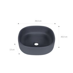Cuba Persona Resina Concreto 36,5x36,5x13cm - 3