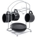 Ver imagem 1 de Porta Xícaras de Café e Pires Suporte Cromado Organizador Cozinha