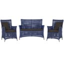 Ver imagem 1 de Jogo Sofá e 2 Poltronas de Área Igapó Alumínio Pintura Marrom Corda Náutica Estofado 9 Trama